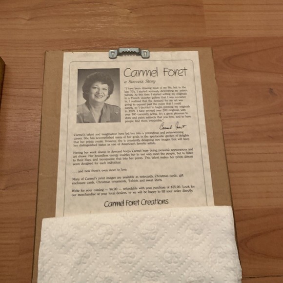 2 Pc Vintage Carmel Foret Framed Floral Print Picture Frame Art - Picture 11 of 12